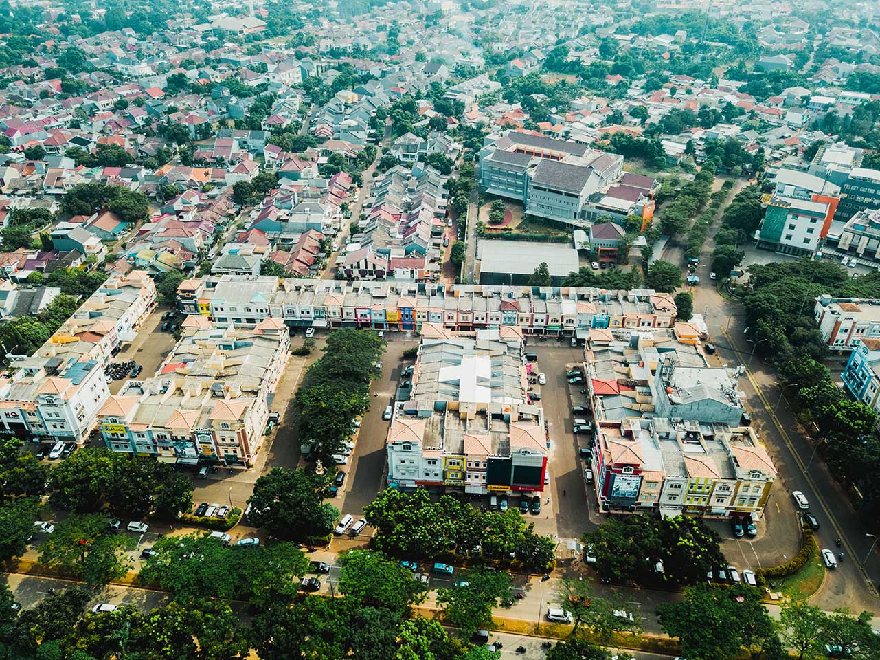 South,Tangerang,,Indonesia,-,November,24,,2018:,Aerial,View,Of