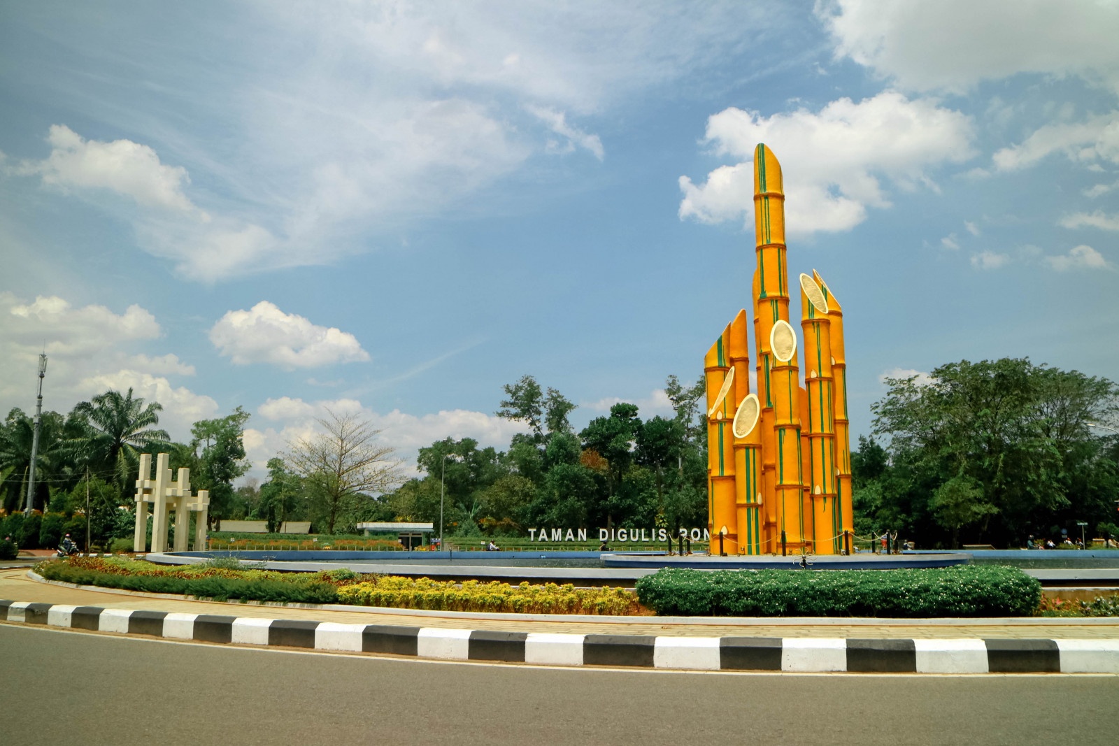 Bamboo runcing monument, indonesian monument, monument pontianak, icon pontianak